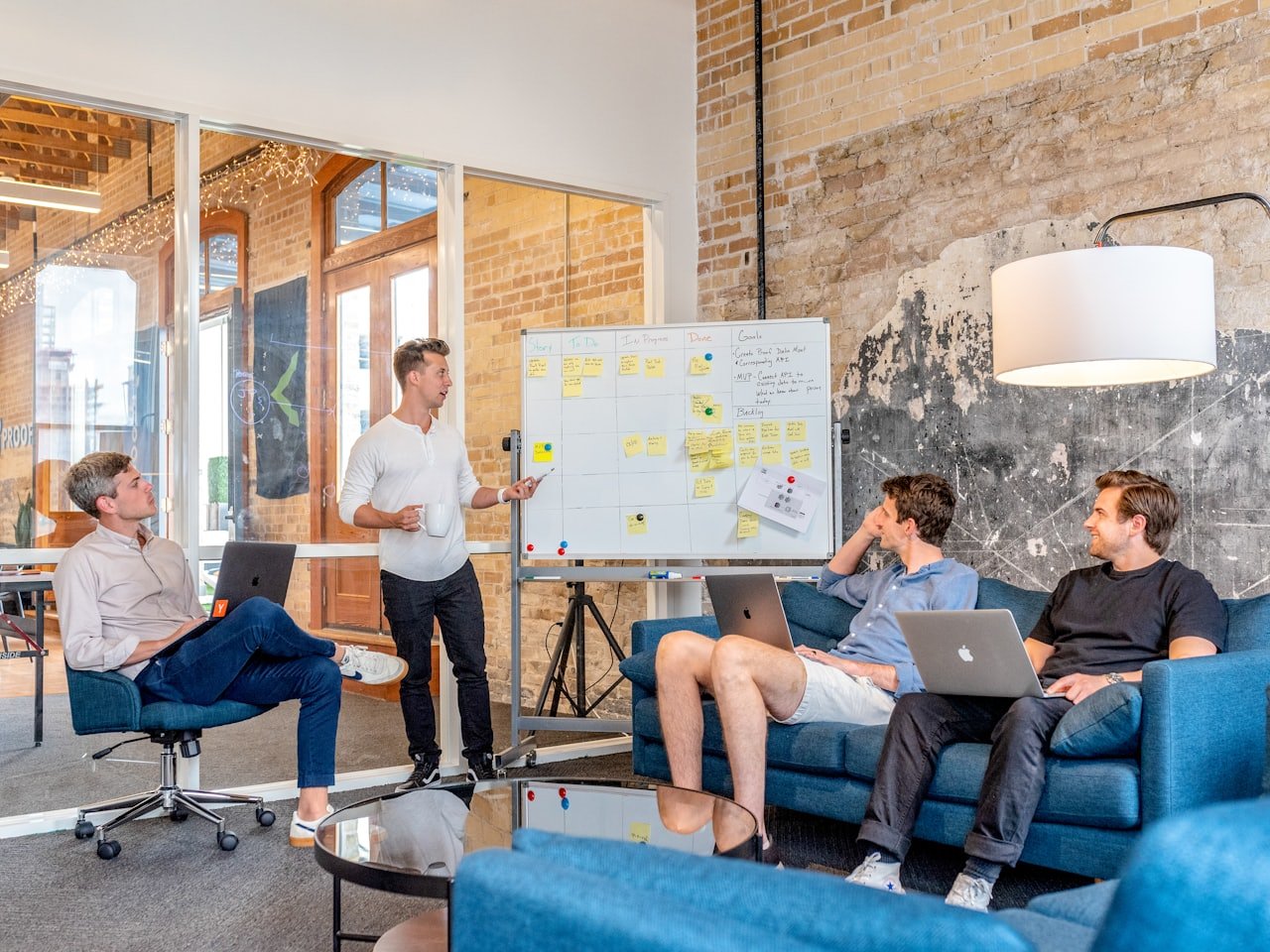Marketing strategist mapping out an SEO growth plan on printed charts
